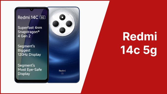 Redmi 14C 5G (Starlight Blue, 4GB RAM, 128GB Storage) | Superfast 4nm Snapdragon 4 Gen 2 | 120Hz 17.47cm (6.88”) Display | 5160mAh Battery | 50MP Dual Camera | Premium Starlight Design