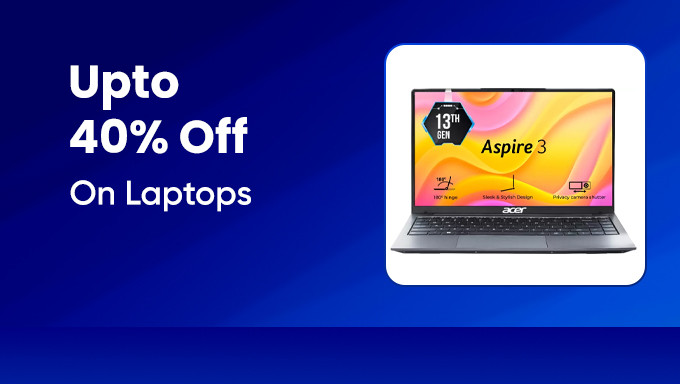 Upto 40% Off On Laptops