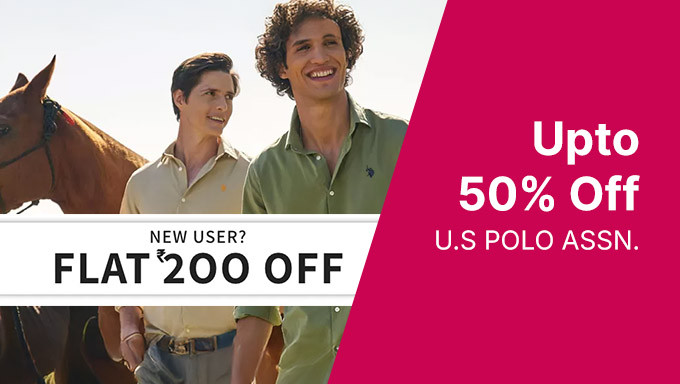 NEW USER| Upto 50% On US POLO Assn + Extra Rs.200 Off On Rs.3499 & Above For New Users