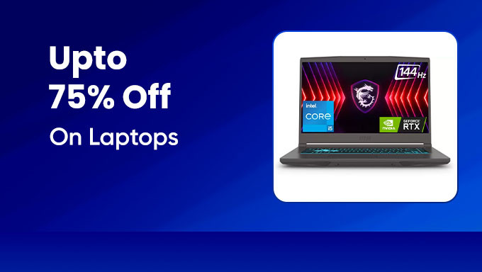 Upto 70% Off On Laptops