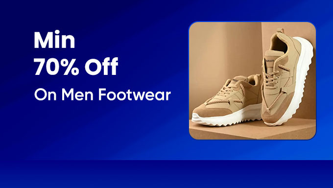 Min 70% Off on Men Footwear