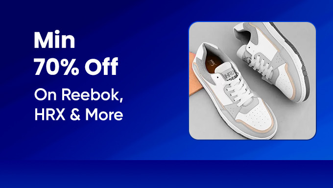 Min 70% Off On Reebok, HRX & More