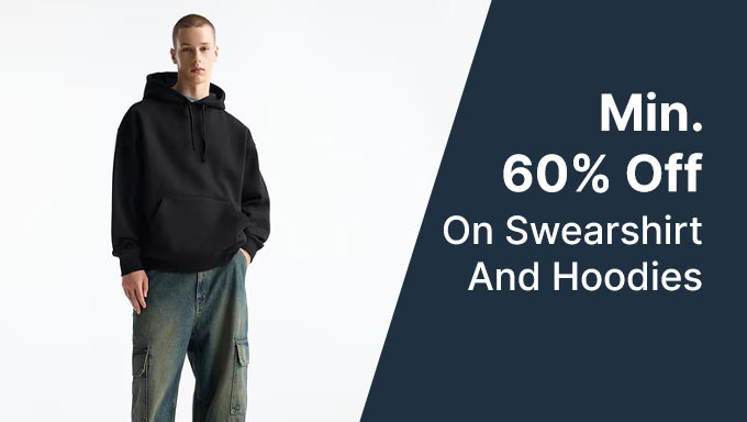 Min 60% Off On Sweatshirt & Hoodies