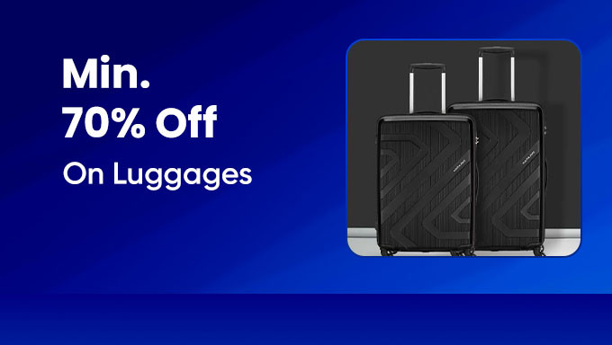 Min 70% Off On Luggages