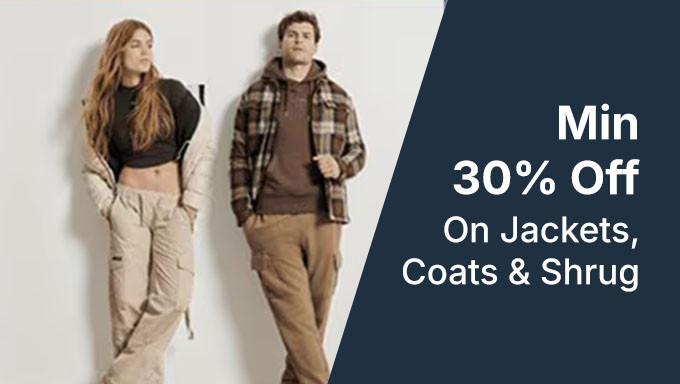 Min 30% Off On Jackets, Coat & Shrug