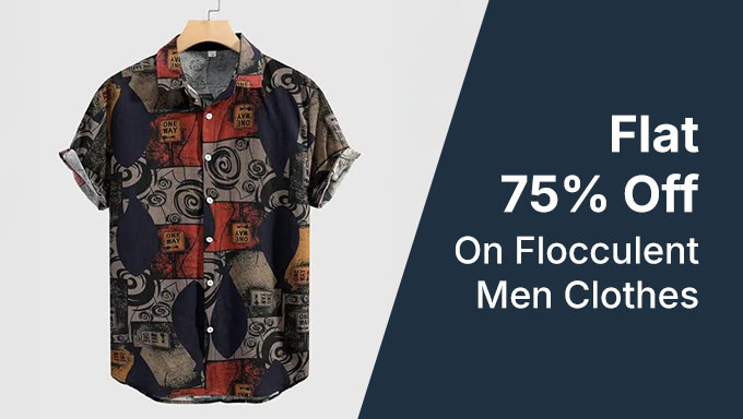 Flat 75% Off On Flocculent Men Clothes