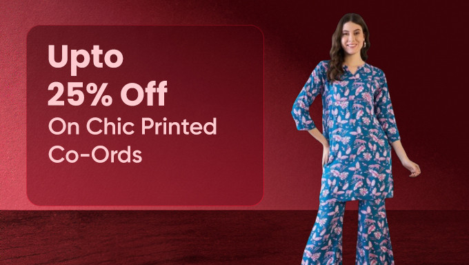 Upto 25% Off On Chic Printed Co-Ords