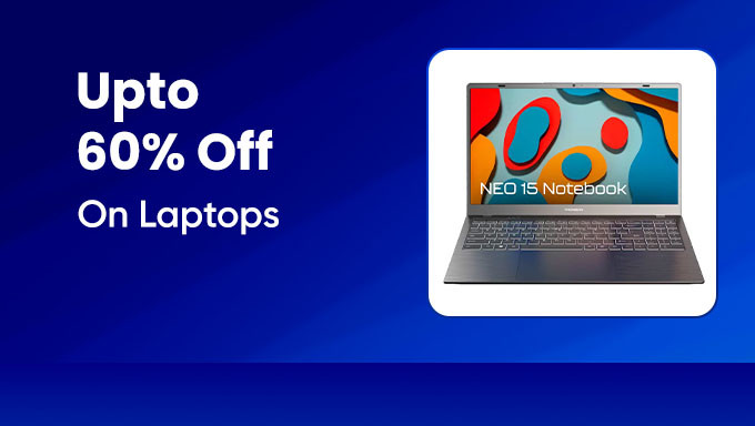 Upto 60% Off On Laptops