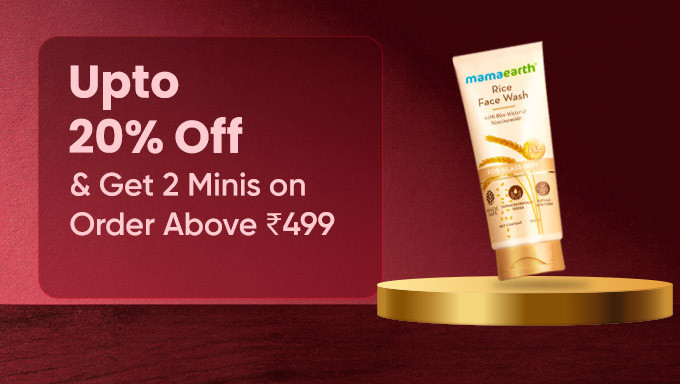 Upto 20% Off & Get 2 Minis On Order Above Rs.499