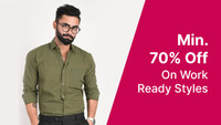 Men Work Ready Styles | Upto 70% Off On Top Clothing Brands