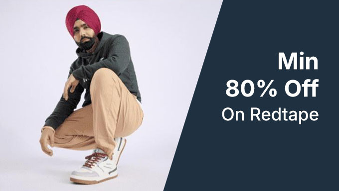 Redtape Footwear Min 80% Off + 10% Off On Selected Bank