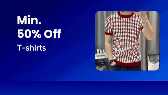 Min 50% Off On T-Shirts