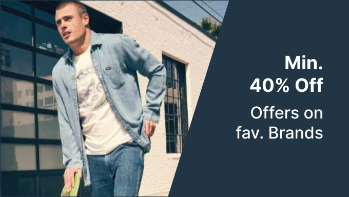 Offer On Fav Brands | Min 40% Off On Men Clothes