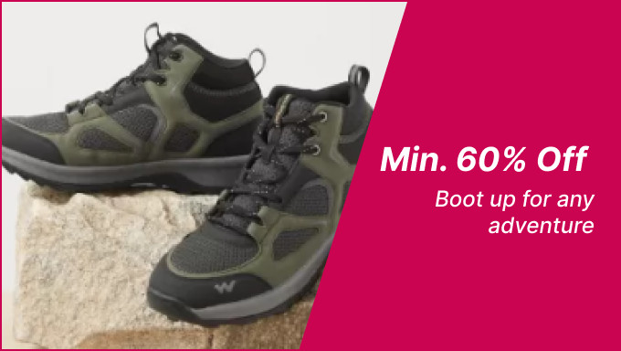 Min 60% Off On Footwear