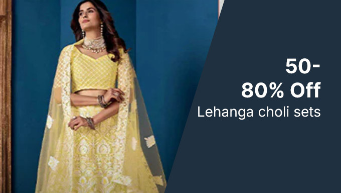 Upto 50% To 80% Off On Lehanga Choli Sets