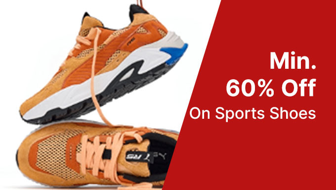 Min 60% Off On Sports Shoes