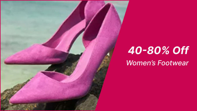 Upto 40% To 80% Off On Women's Footwear + Upto 10% Off On Selected Bank