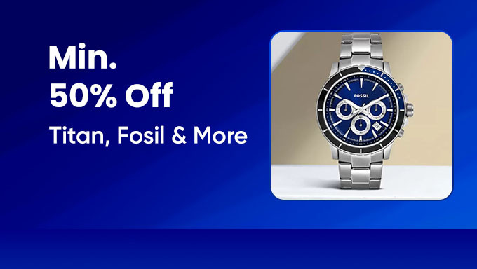 Min 50% Off On Watches