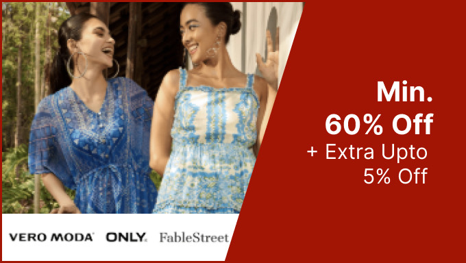 Min 60% Off + Extra Upto 5% Off On Women's Clothes