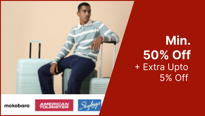 Min 50% Off + Extra Upto 5% Off On Luggage