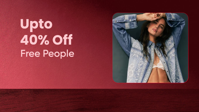 Upto 40% Off On Free People + Extra 10% Off On Your First Purchase & Min Order Value Rs.300