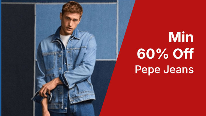 Min 60% Off On Pepe Jeans