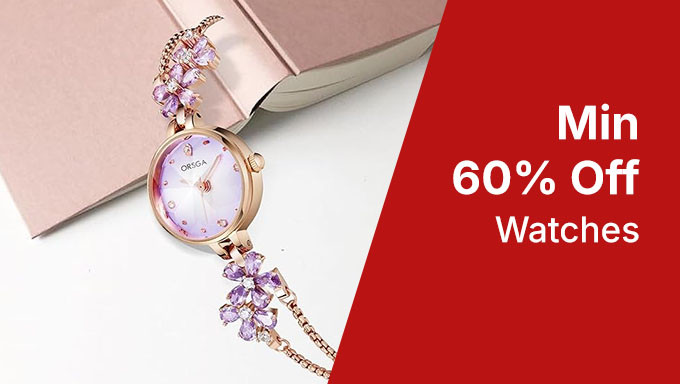 Min 60% Off On Watches