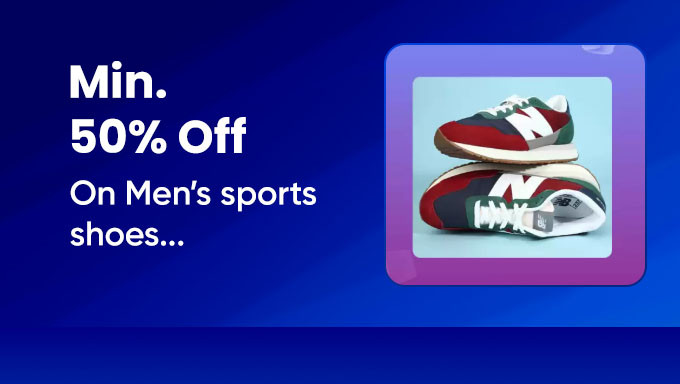 Min 50% Off On Men's Footwear