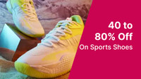 Upto 40% To 80% Off On Sports Shoes + Extra 10% Off On Selected Bank