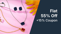 Flat 55% Off + Upto 15% Off On Selected Silver Jewellery On Order Above Of Rs.1499 On Giva