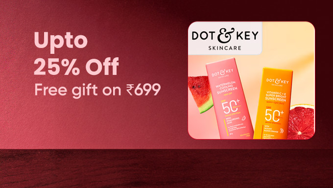 Upto 25% Off + Free Gift On Order Of Rs.699 On Dot & Key